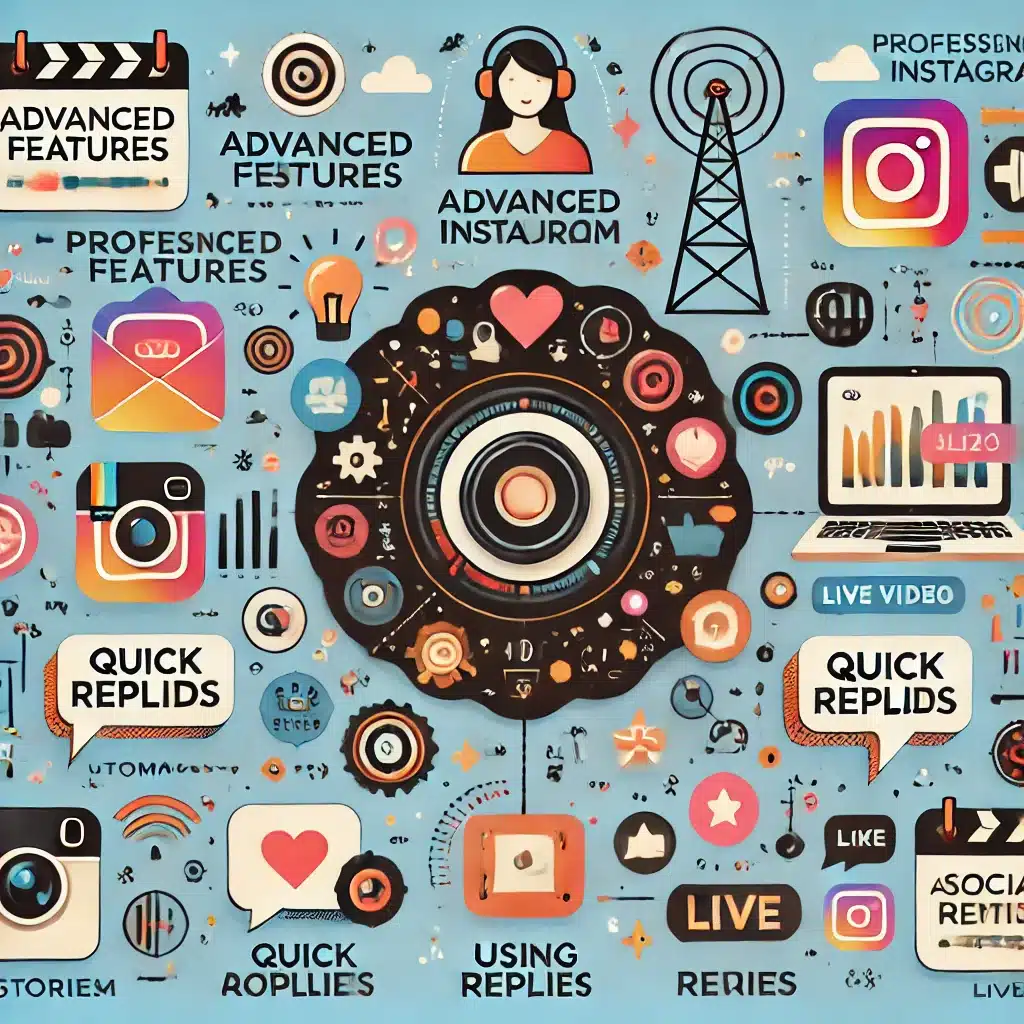 Illustration des fonctionnalités d'Instagram avancées